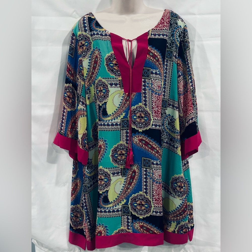 Umgee Multicolor Patchwork Tunic - image 1
